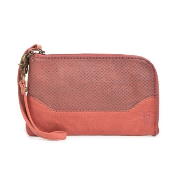 Frye Handbags - NEW NWT Pink Taupe Frye Shiloh Leather Wristlet purse $158